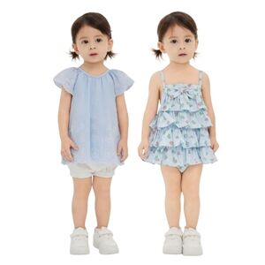 Baby Girls' Little Me 3-piece Dresswear Set Blue/White Size 9M NWT